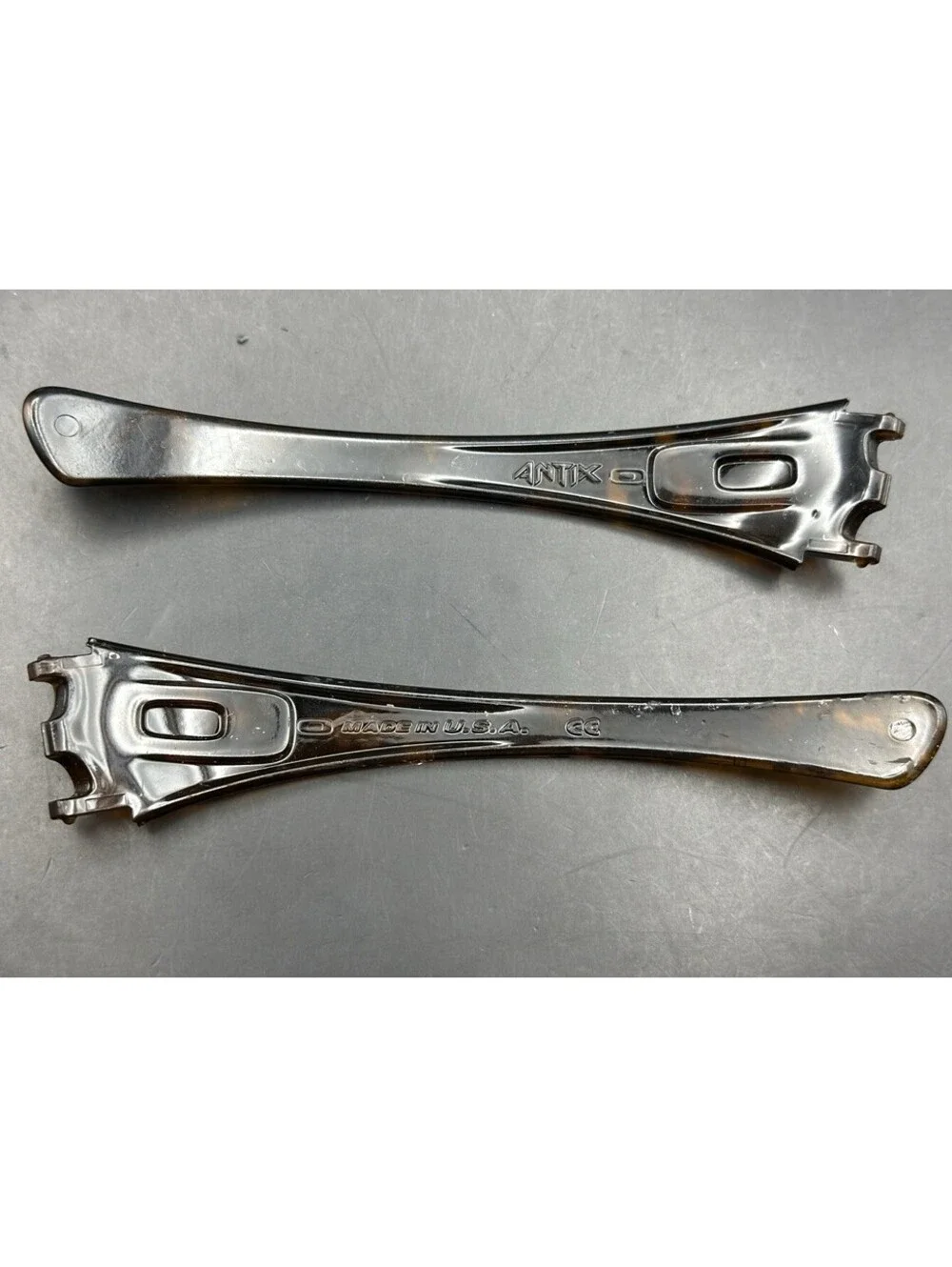 Oakley Antix Polished Brown Tortoise OEM Replacement Arms (Icons included)